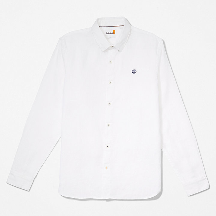 Mill Brook Linen Shirt for Men in White