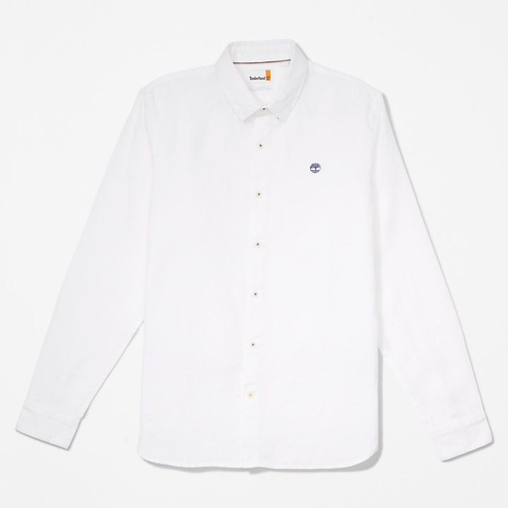 Mill Brook Linen Shirt for Men in White-