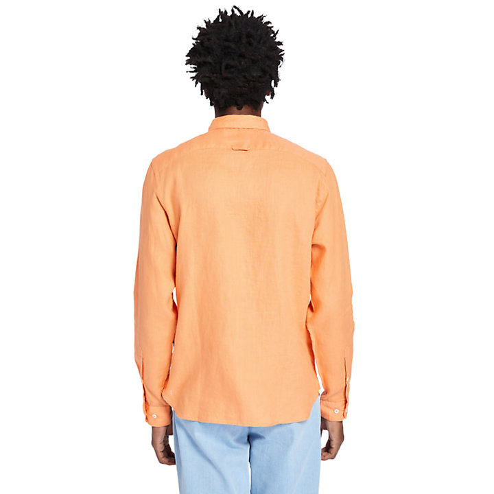 Mill River LS Linen Shirt for Men in Peach-