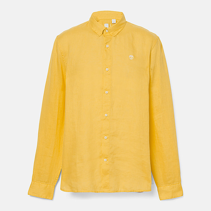Mill Brook Linen Shirt for Men in Yellow