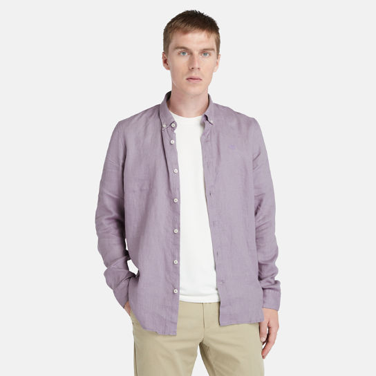 Mill Brook Linen Shirt for Men in Purple | Timberland