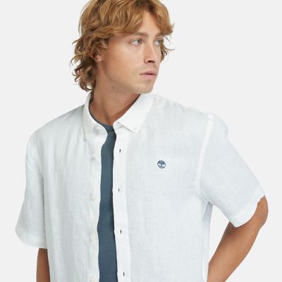 white short sleeve button up near me