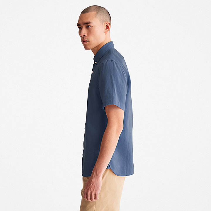 Mill Brook Linen Shirt for Men in Blue