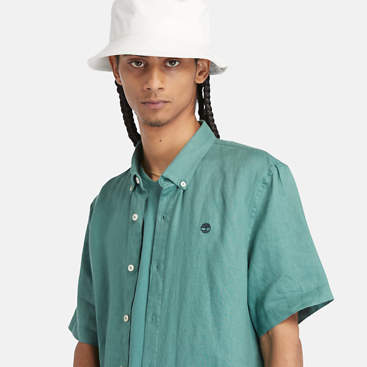 Camisa de Manga Corta Mill River para Hombre en verde-