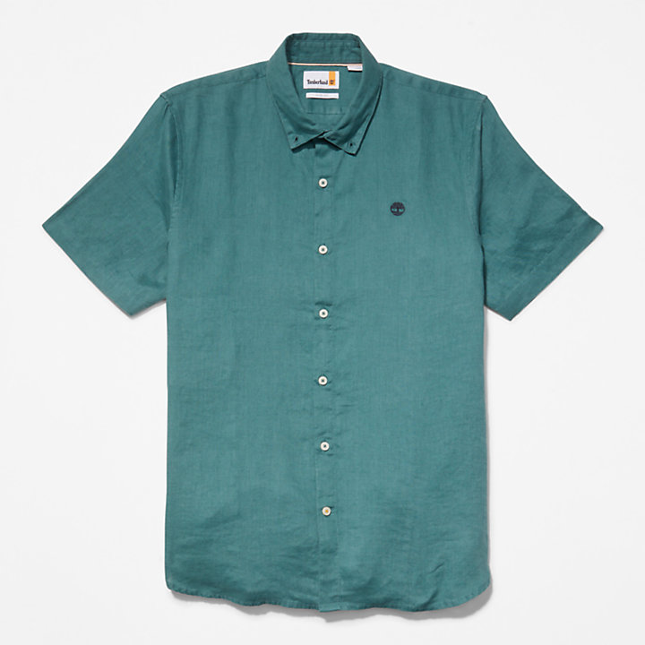 Mill River Short-Sleeve Shirt for Men in Green-