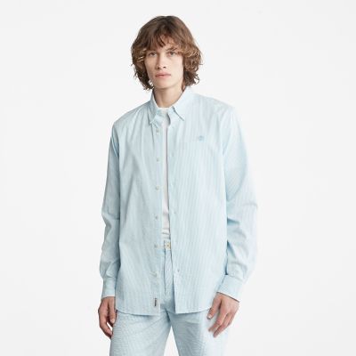 Camisa às Riscas Seersucker para Homem em azul | Timberland