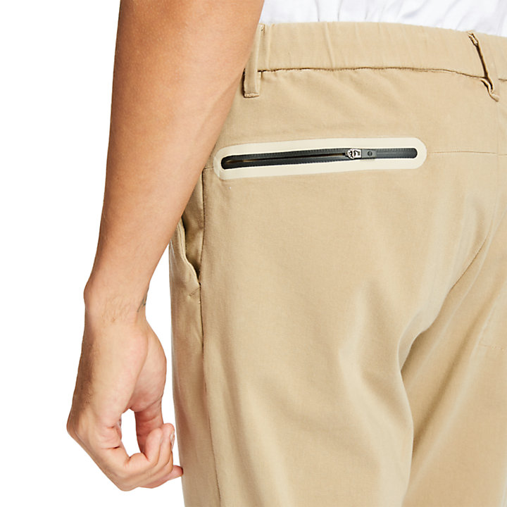 City Travel Trousers for Men in Beige-