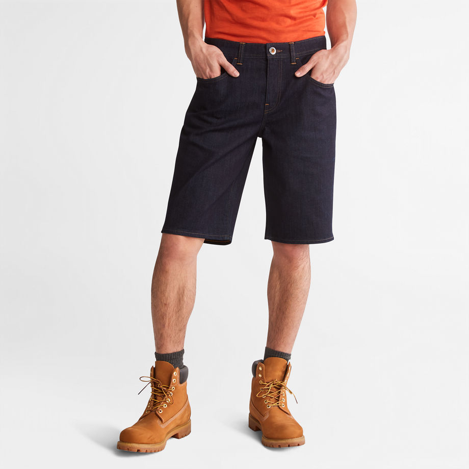 Timberland Canobie Lake Denim Shorts For Men In Indigo Navy, Size 30
