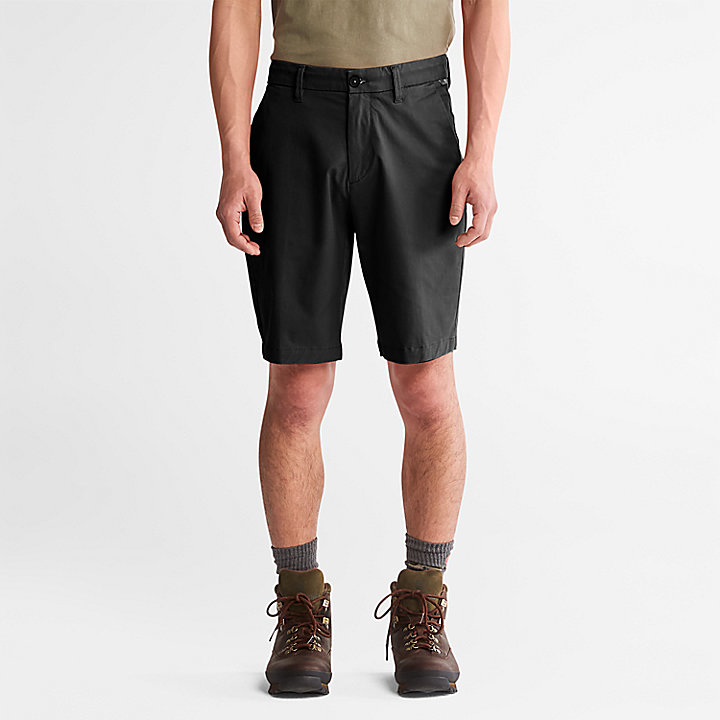 Squam Lake Stretch Chino Shorts for Men in Black