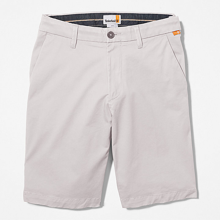 Squam Lake Stretch Chino Shorts for Men in Grey