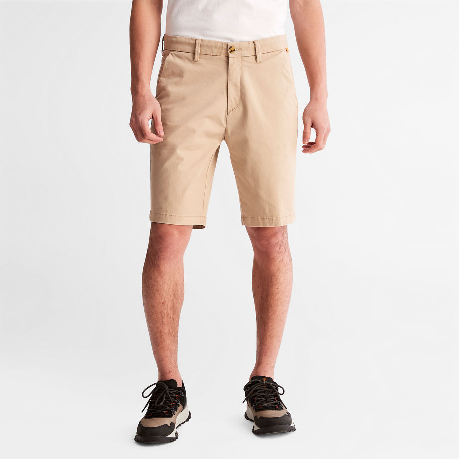 Timberland Squam Lake Stretch Chino Shorts For Men In Beige Beige, Size 40