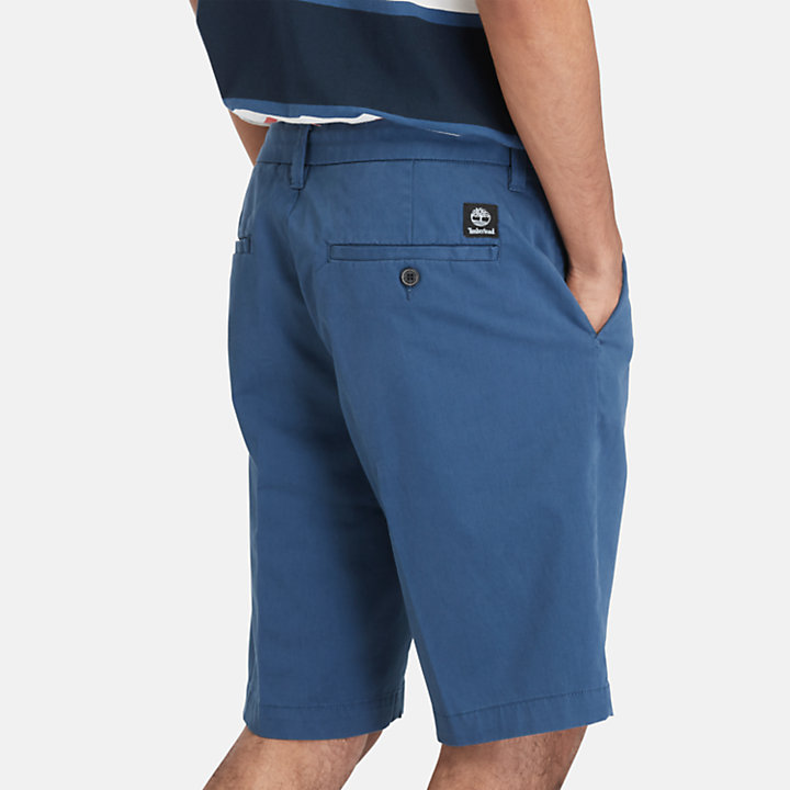 Shorts Chino da Uomo Elasticizzati Squam Lake in blu scuro-