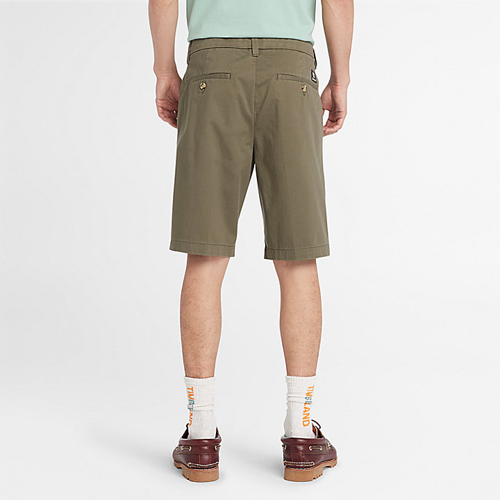 Squam Lake Stretch Chino Shorts for Men in Green