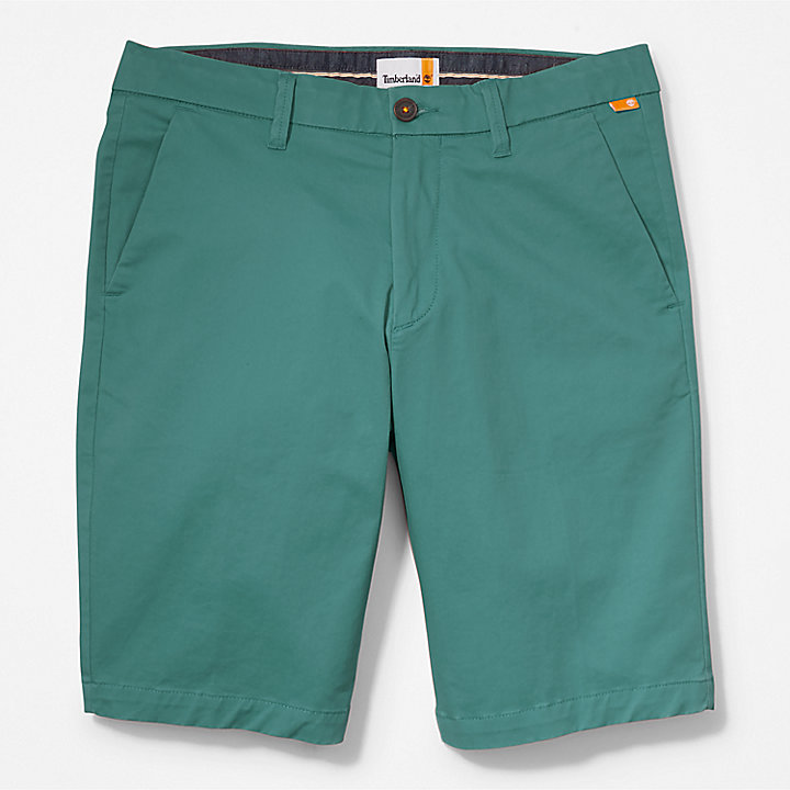 Squam Lake Stretch Chino Shorts for Men in Green