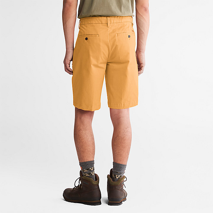 Squam Lake Stretch Chino Shorts for Men in Orange