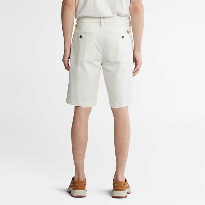 Shorts Chino da Uomo Elasticizzati Squam Lake in bianco-