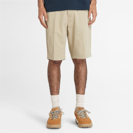 Stretch Twill Chino Shorts for Men in Beige | Timberland