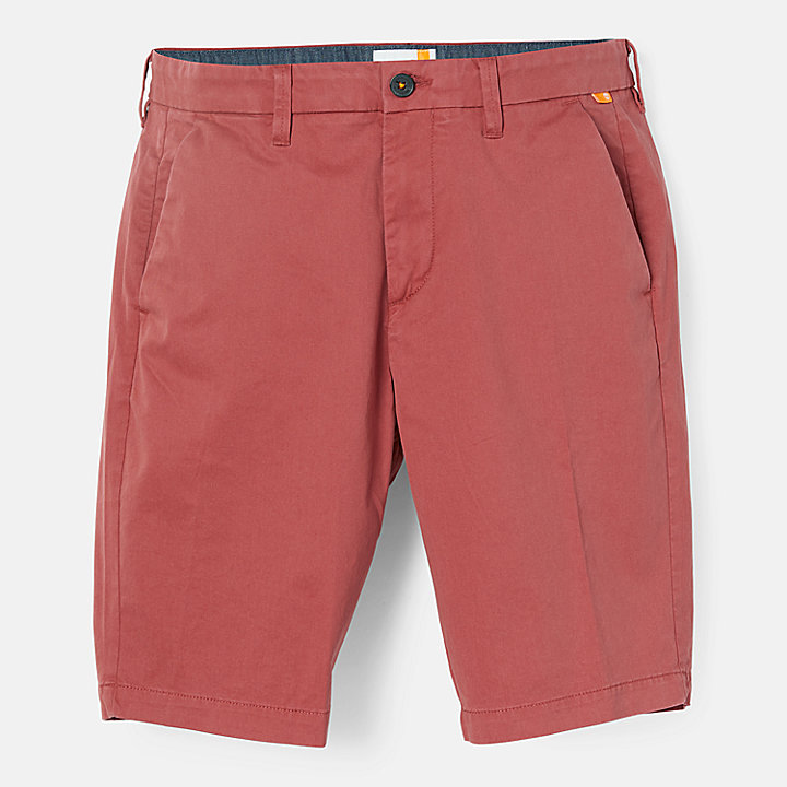 Pantalones chinos cortos elásticos Squam Lake para hombre en rojo