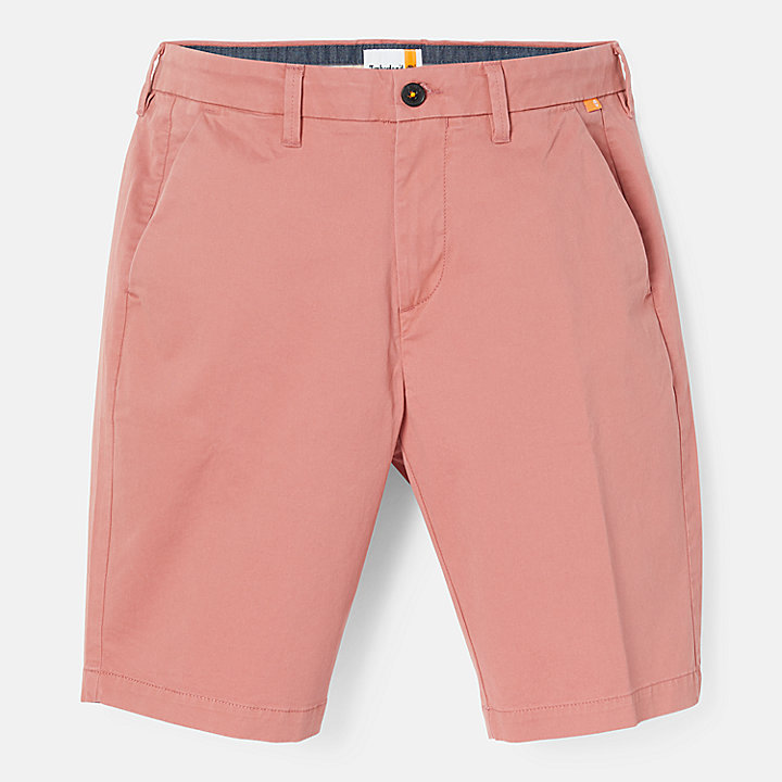 Squam Lake Stretch Chino Shorts for Men in Maroon