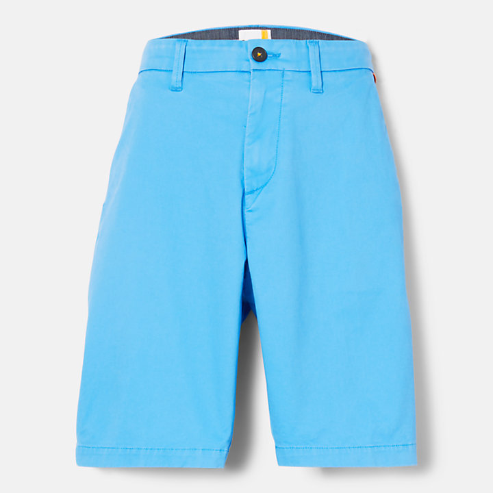 Squam Lake Stretch Chino Shorts for Men in Blue-