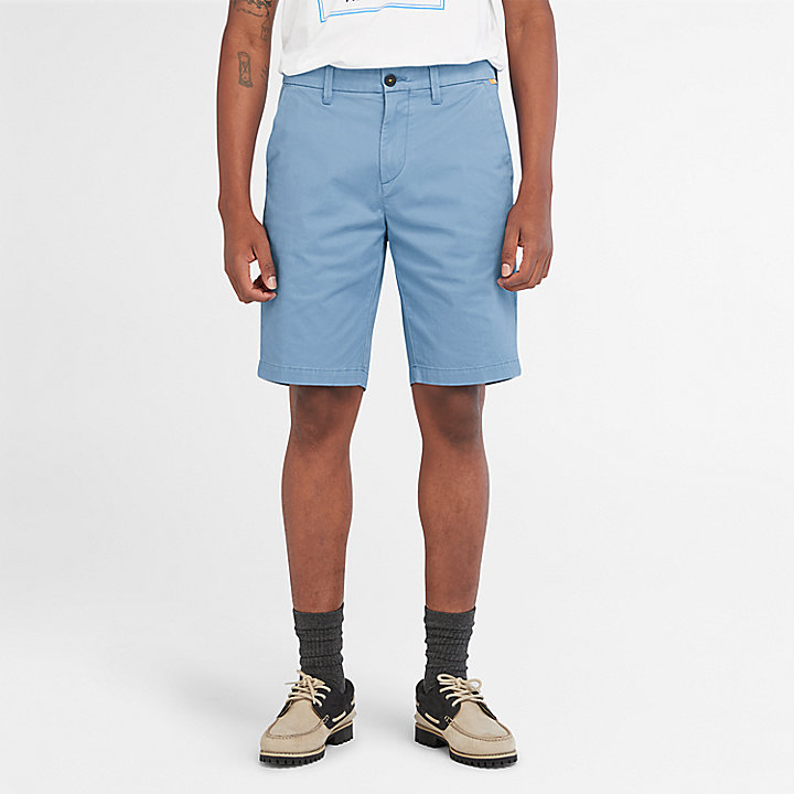 Squam Lake Stretch Chino Shorts for Men in Blue