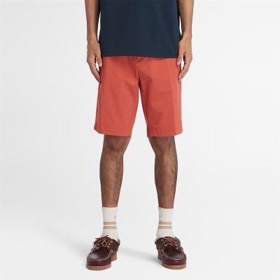 Stretch Twill Chino Shorts for Men in Red | Timberland