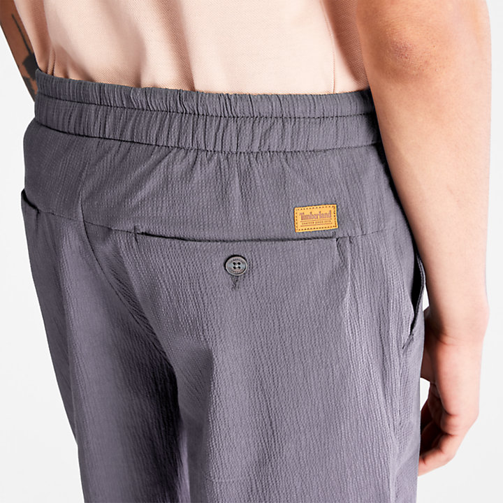 Shorts da Uomo Squam Lake Seersucker in grigio-