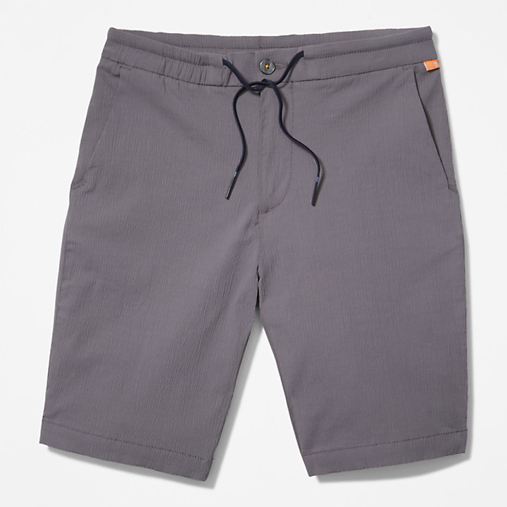 Squam Lake Seersucker Shorts for Men in Grey-