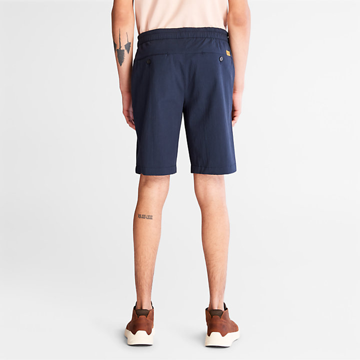 Shorts da Uomo Squam Lake Seersucker in blu marino-