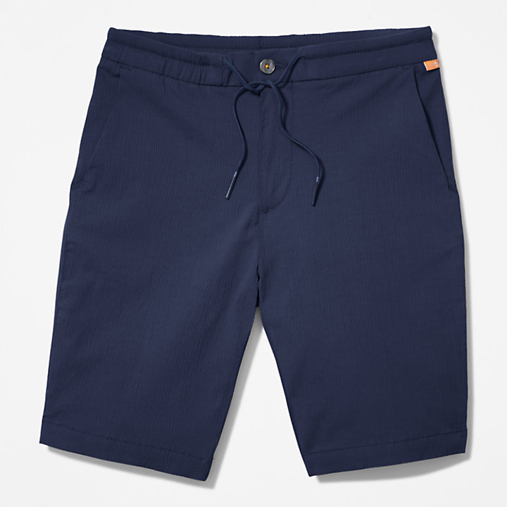 Squam Lake Seersucker Shorts for Men in Navy-