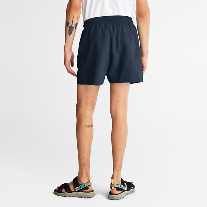 Sunapee Lake Solid Swim Shorts for Men in Navy-