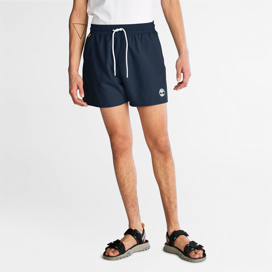 Timberland Sunapee Lake Solid Swim Shorts For Men In Navy Navy