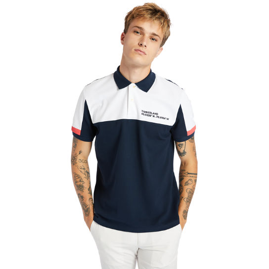 Millers River Colour-block Polo Shirt for Men in Navy | Timberland