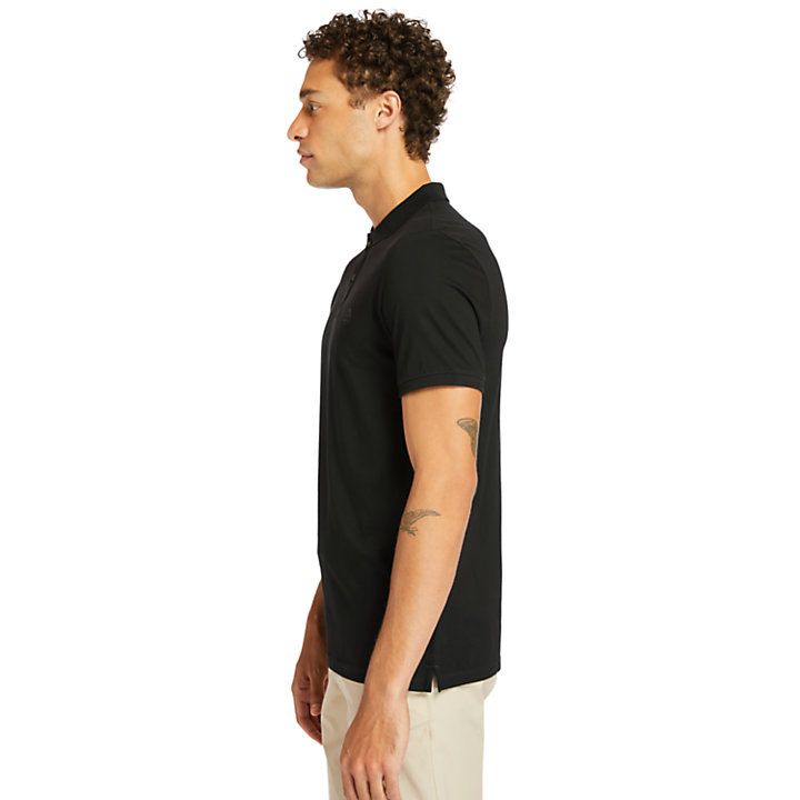 Cocheco River Supima® Cotton Polo Shirt for Men in Black-