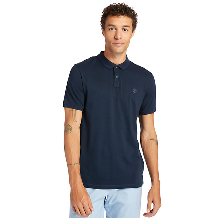 Cocheco River Supima® Cotton Polo Shirt for Men in Navy | Timberland