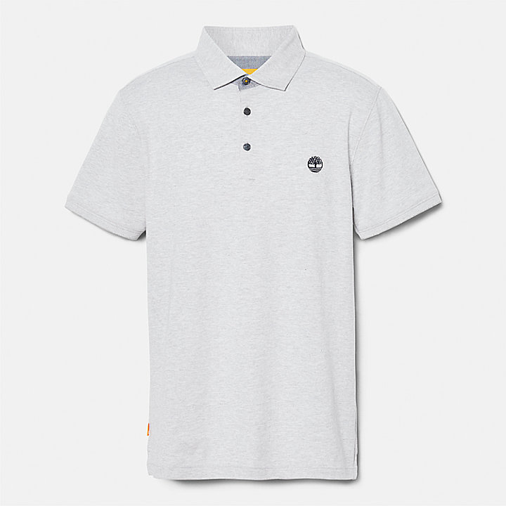 Baboosic Brook Slim-Fit Oxford Polo for Men in Grey