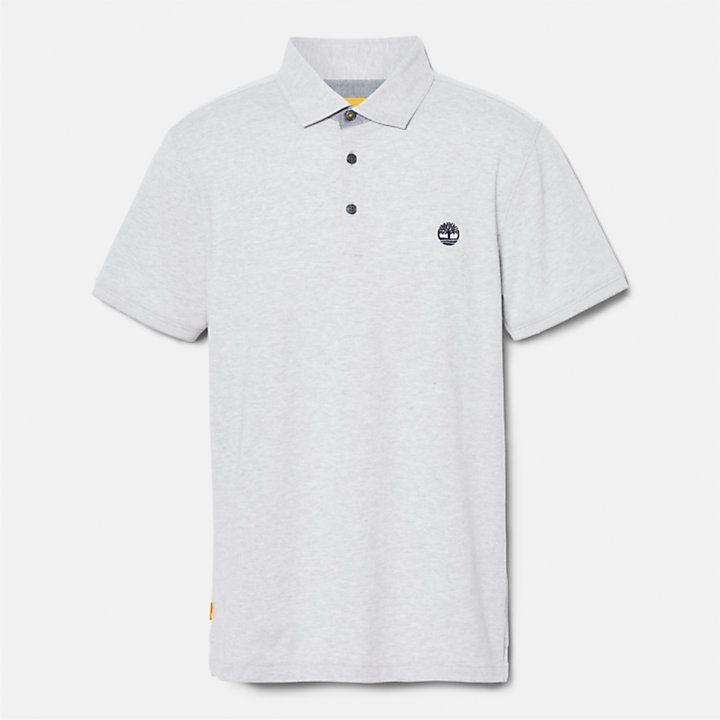 Baboosic Brook Slim-Fit Oxford Polo for Men in Grey-