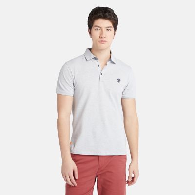 Baboosic Brook Slim-Fit Oxford Polo for Men in Grey | Timberland