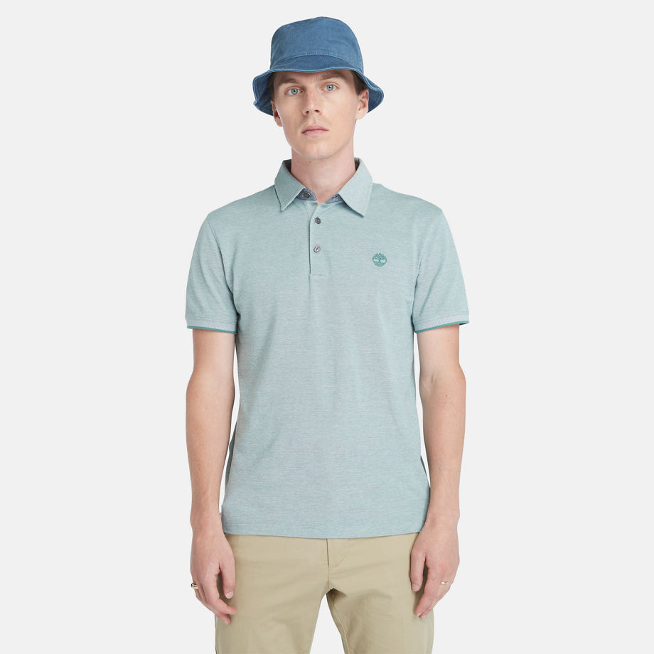Timberland Baboosic Brook Oxford Polo For Men In Teal Teal