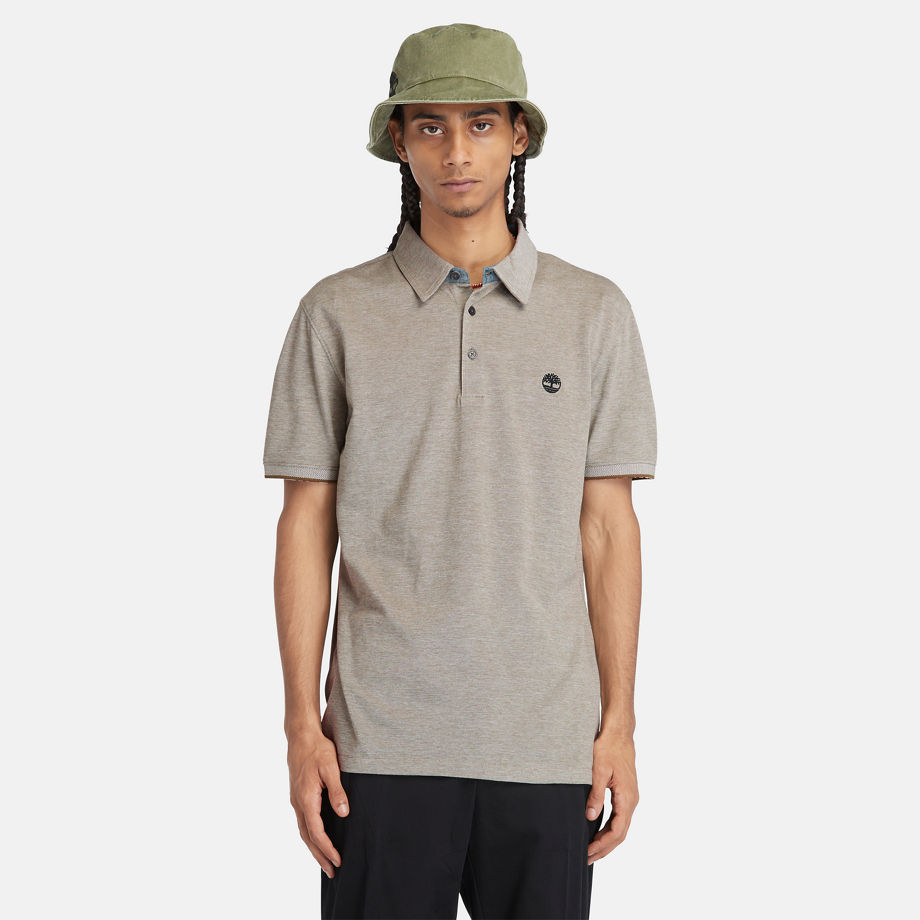 Timberland Baboosic Brook Oxford Polo For Men In Dark Green Green, Size L