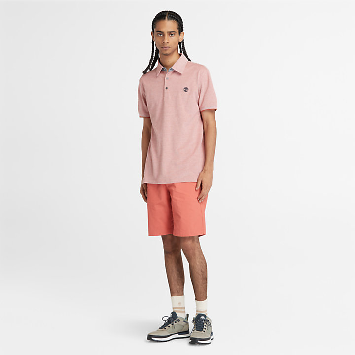Baboosic Brook Oxford Polo for Men in Red-