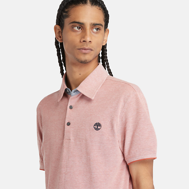 Baboosic Brook Oxford Polo for Men in Red-