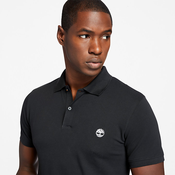 Merrymeeting River Polo Shirt for Men in Black-