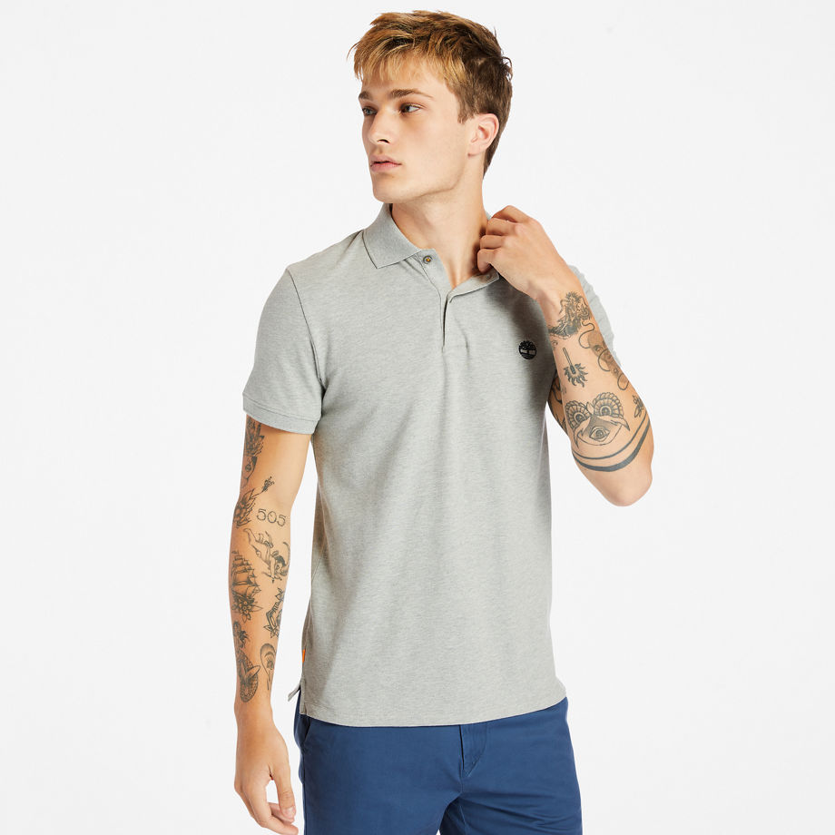 Timberland Merrymeeting River Polo Shirt For Men In Grey Grey