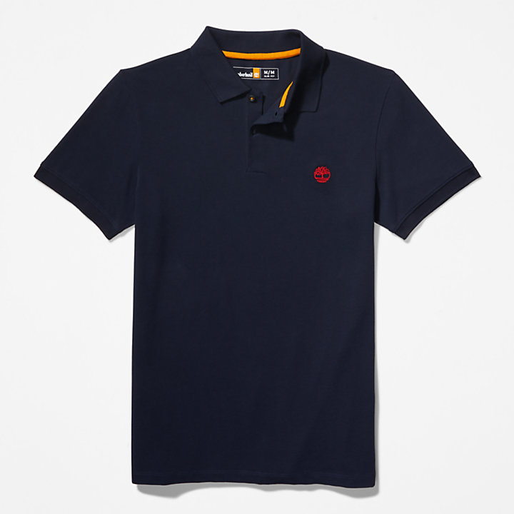 Merrymeeting River Stretch Polo Shirt for Men in Navy-