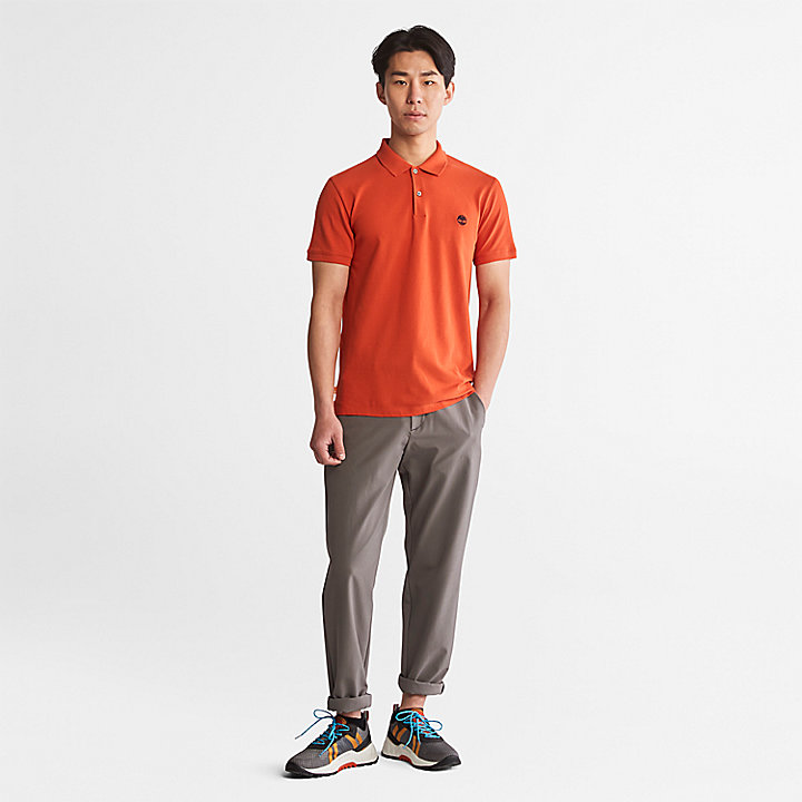 Merrymeeting River Polo Shirt for Men in Orange