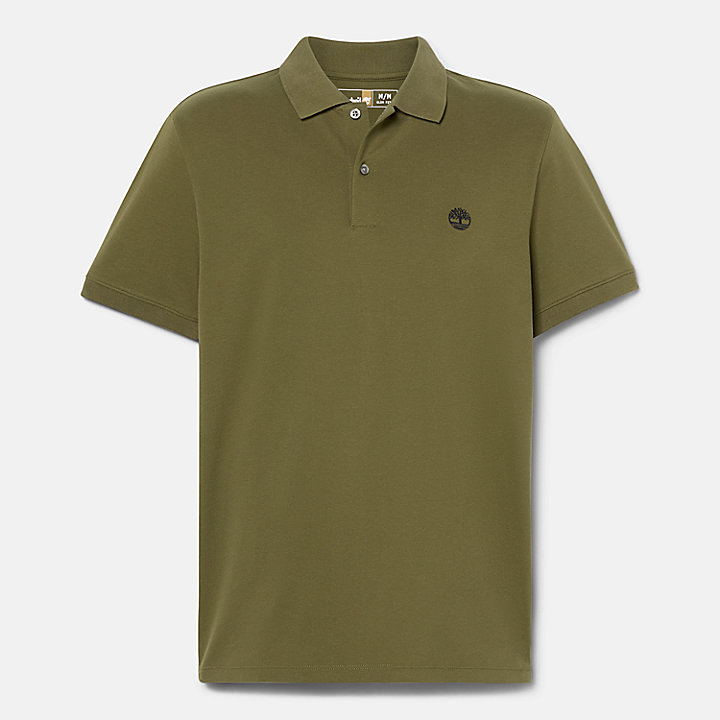 Merrymeeting River Stretch Polo Shirt for Men in Green