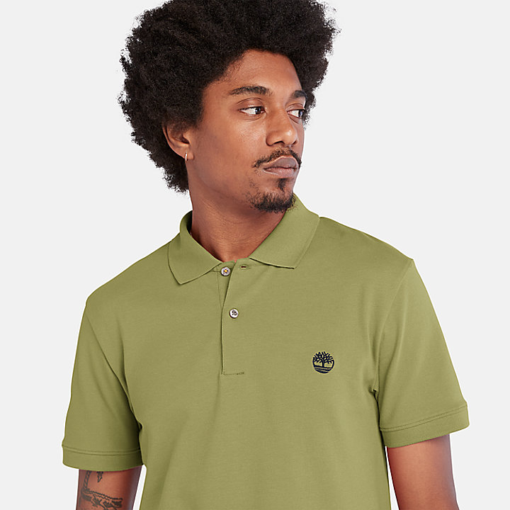 Merrymeeting River Stretch Polo Shirt for Men in (Dark) Green