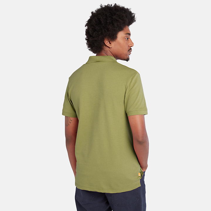 Merrymeeting River Stretch Polo Shirt for Men in (Dark) Green-