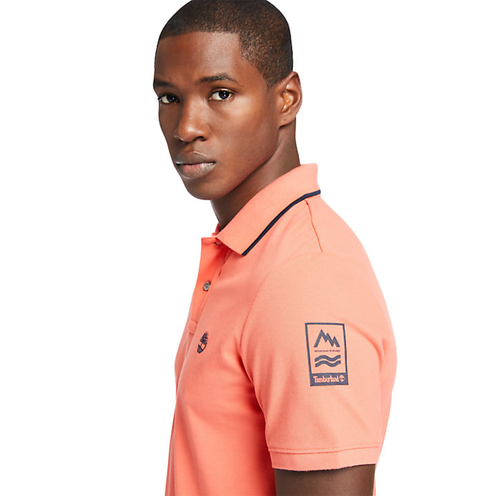 Polo Mountain-to-Rivers pour homme en rouge-